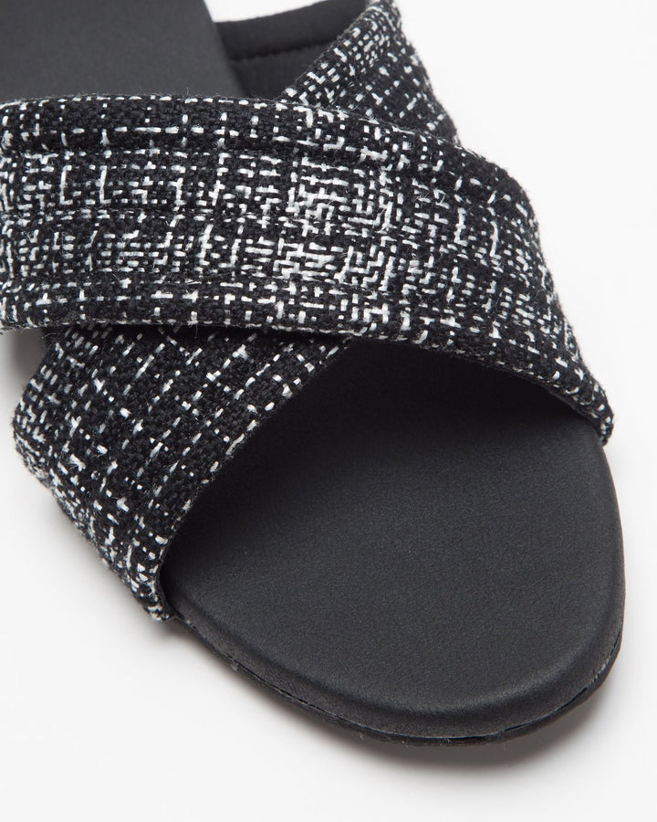 Cross - Strapped Black Jute Flats - WindlustFlats