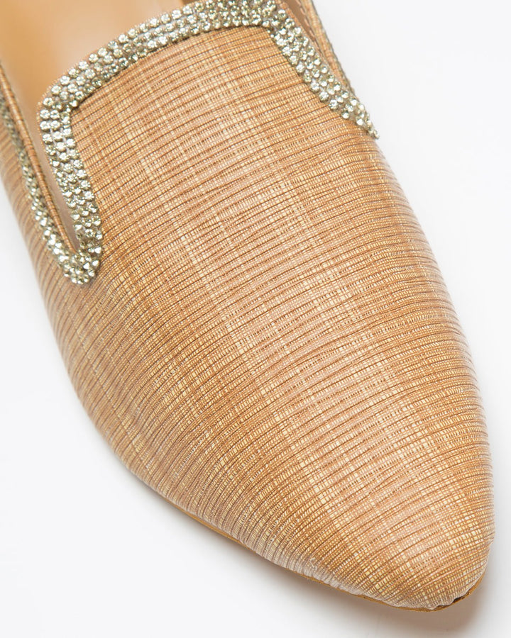 Fine Textured Beige Mules - WindlustMules