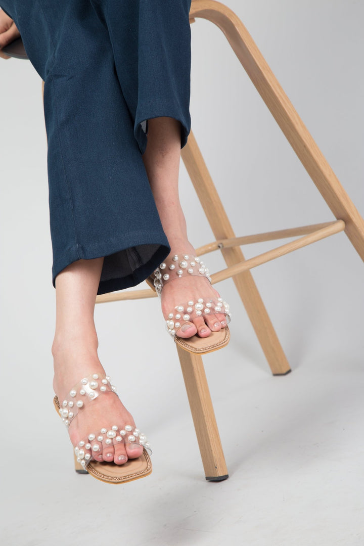 Heavenly Pearl Flats - Beige (Classic Collection) - WindlustFlats