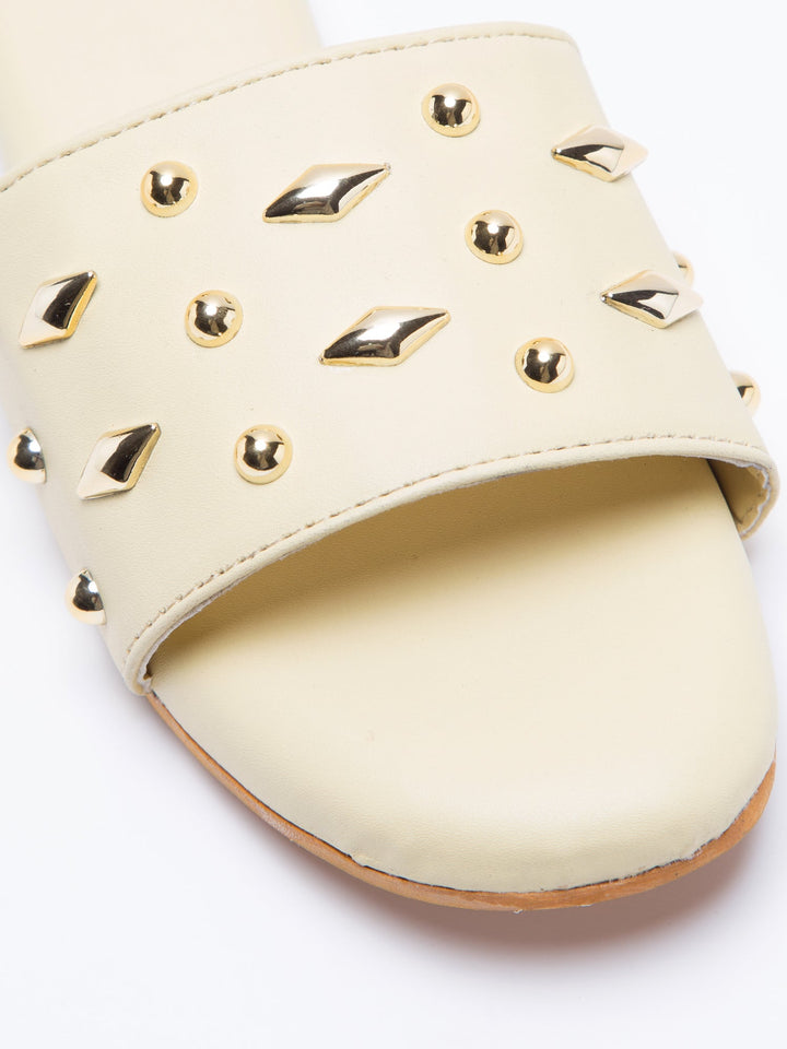 Sleek Studded Yellow Flats - WindlustFlats