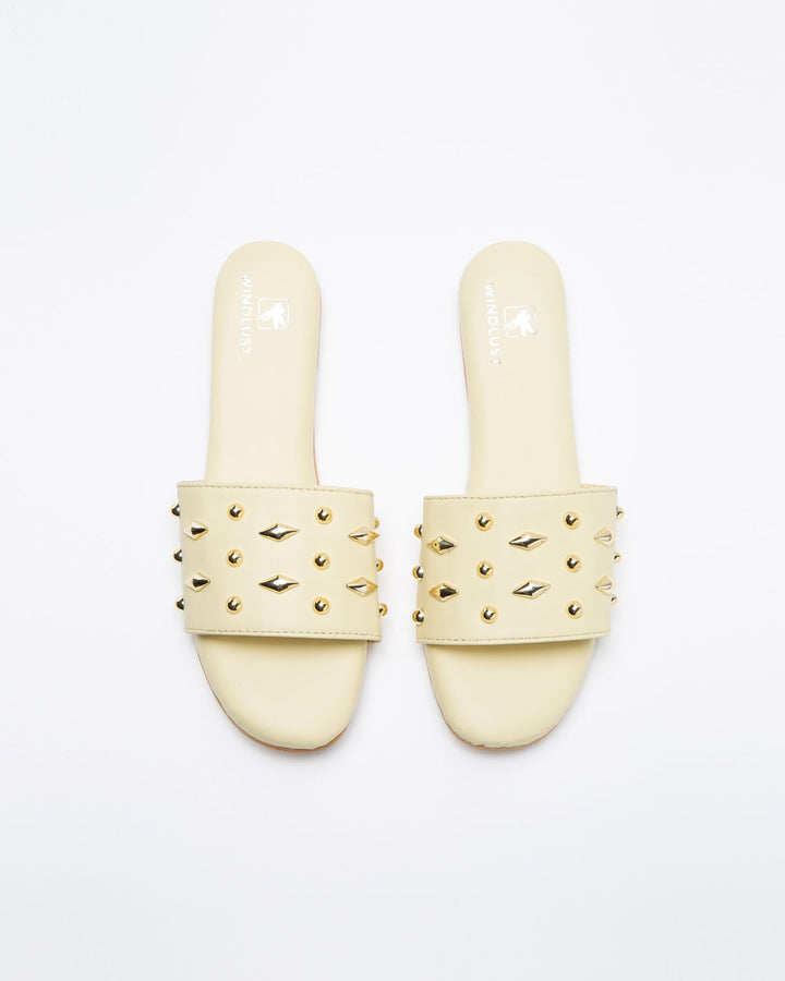 Sleek Studded Yellow Flats - WindlustFlats