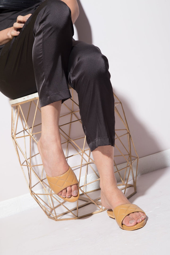 Super Cushioned Quilted Flats - Beige - WindlustFlats